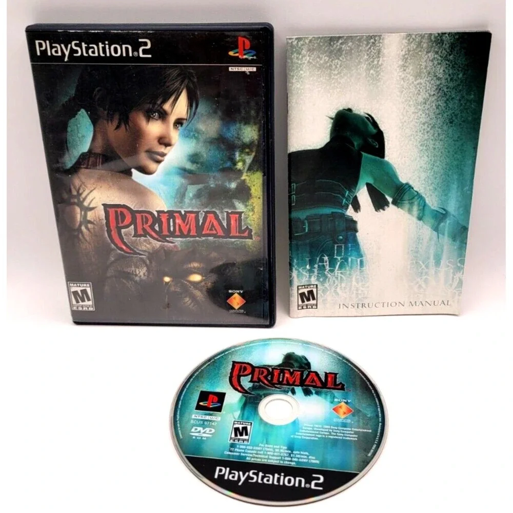 Primal (Sony PlayStation 2, 2003) Complete CIB Case, Manual, Disc